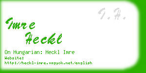 imre heckl business card